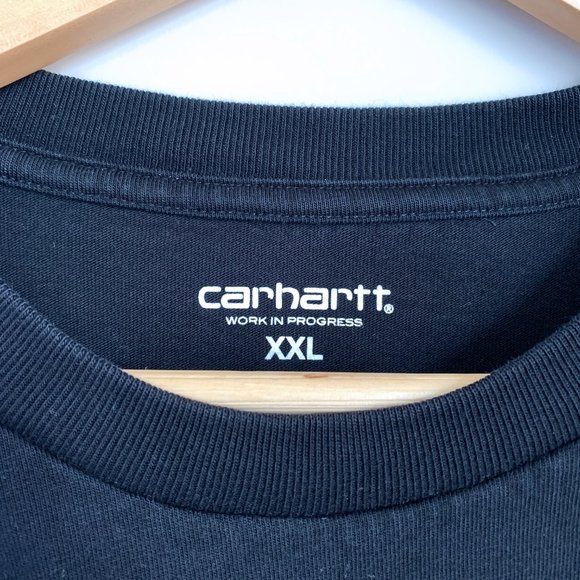 Carhartt WIP Chase Long Sleeve T-Shirt Black - Picture 4 of 5